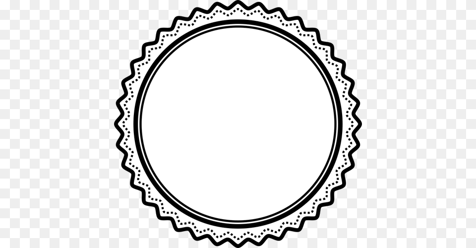 Black And White Badge, Oval Png