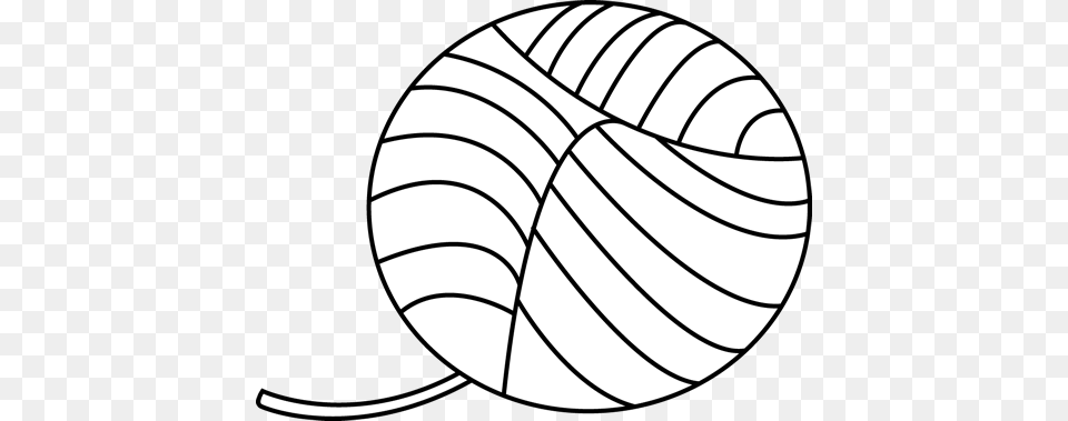 Black And White Ball Of Yarn Sewing Printables Patterns, Sphere, Clothing, Hardhat, Helmet Free Png Download