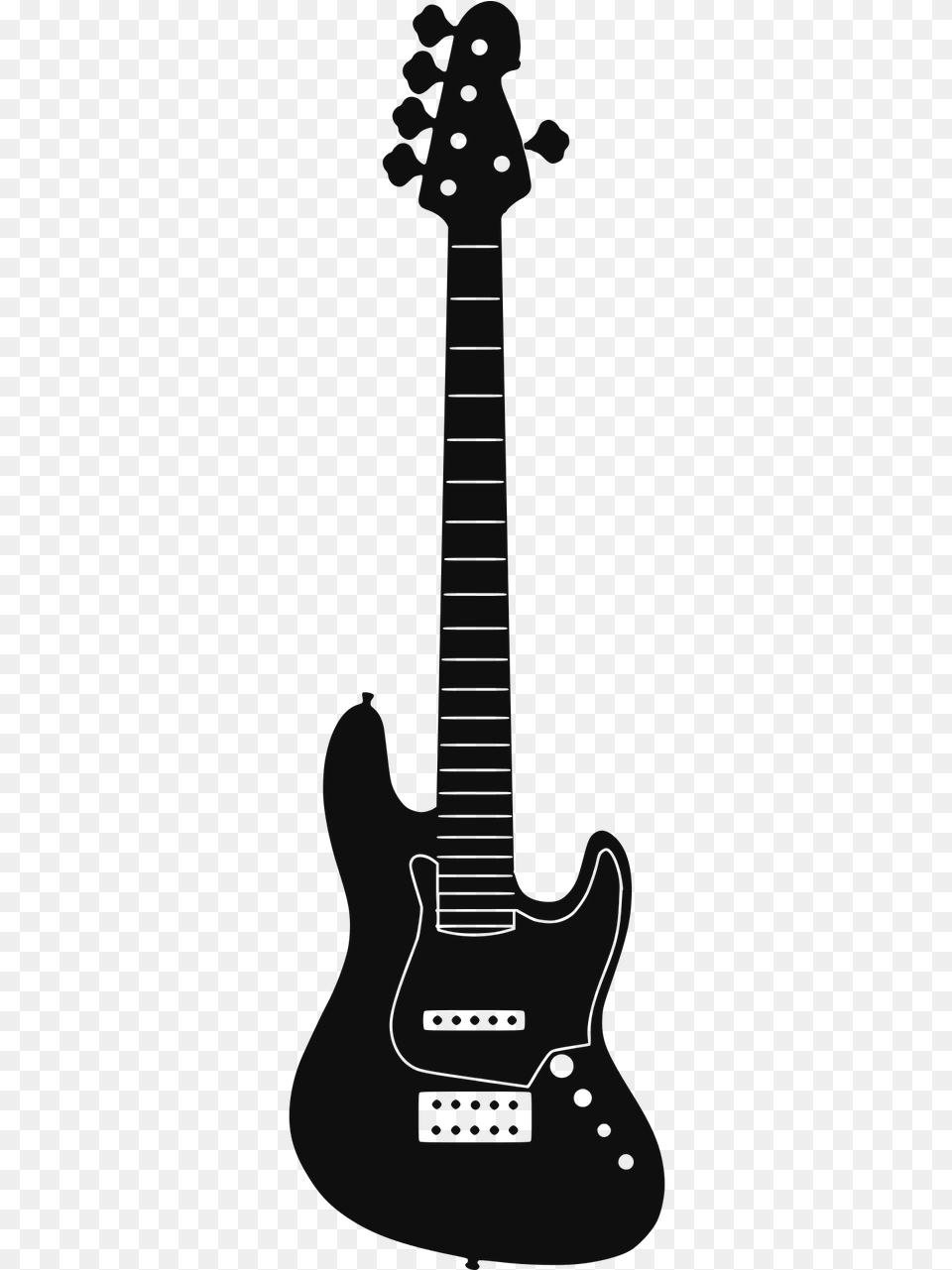Black And White Bass Guitar, Musical Instrument, Bass Guitar Png