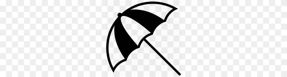 Black And White Beach Umbrella Clipart, Canopy, Bow, Weapon Png