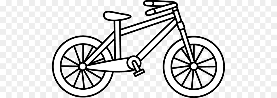 Black And White Bicycle Clip Art Bike Clipart Black And White, Machine, Wheel, Transportation, Vehicle Png