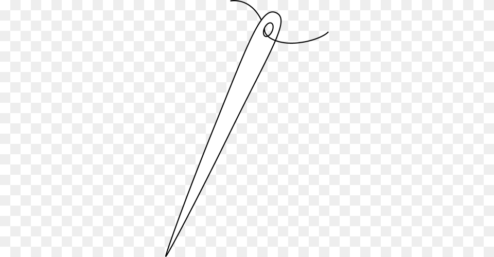 Black And White Black And White Needle Sewing Needle White, Bow, Weapon, Blade, Pin Free Png