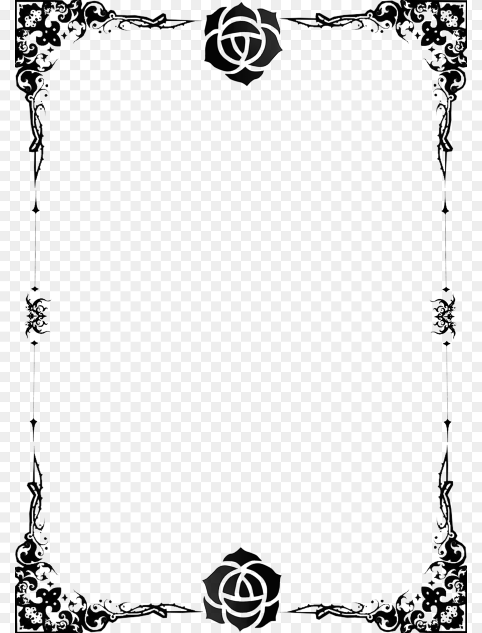 Black And White Border Portrait, Gray Png