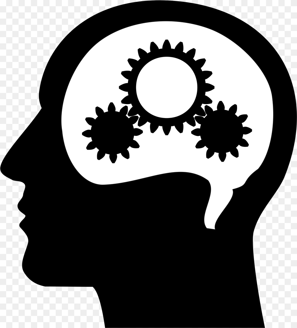 Black And White Brain Thinking, Clothing, Hat, Stencil, Cap Png