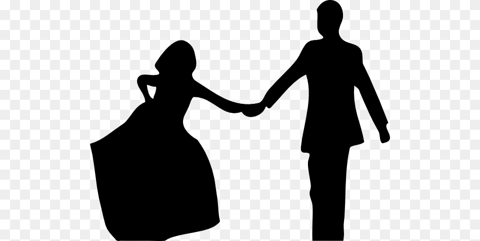 Black And White Bride And Groom Clip Art, Body Part, Silhouette, Hand, Person Png Image