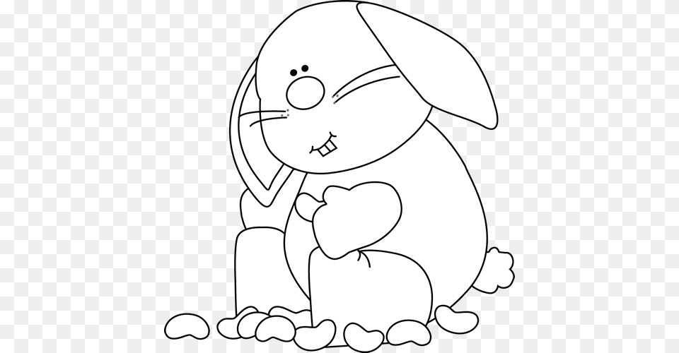 Black And White Bunny Eating Jelly Beans Jelly Bean, Animal, Bear, Mammal, Wildlife Png Image