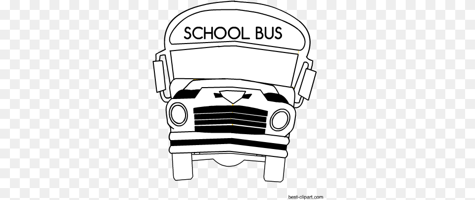 Black And White Bus Clip Art Black And White School Bus Clipart, Moving Van, Transportation, Van, Vehicle Png