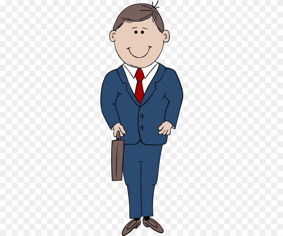 Black And White Businessman Clipart Caricature Cartoon Man In Suit, Formal Wear, Clothing, Boy, Child Free Transparent Png
