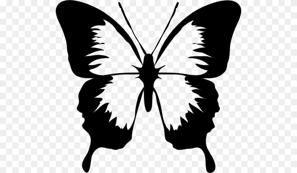 Black And White Butterfly Clip Art, Silhouette, Stencil, Person Free Transparent Png