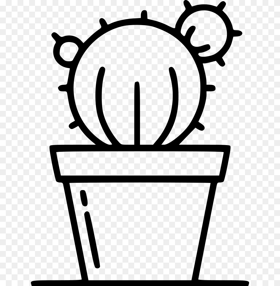 Black And White Cactus Icon, Stencil, Light, Ammunition, Weapon Png