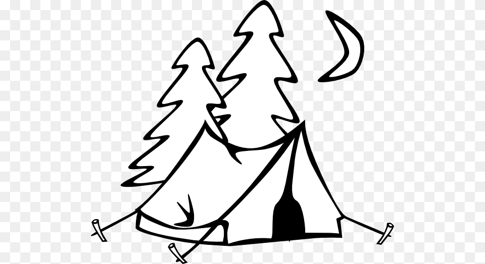 Black And White Camping Clipart, Stencil, Outdoors, Tent, Animal Png Image