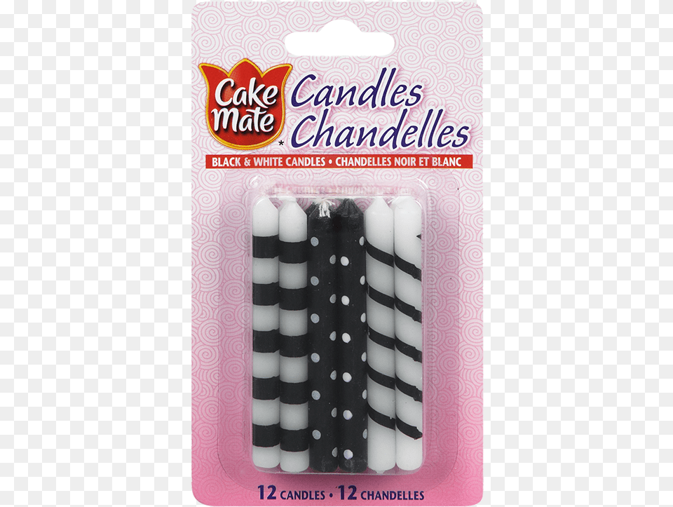 Black And White Candles Birthday Candle, Food, Sweets, Clothing, Coat Free Png Download