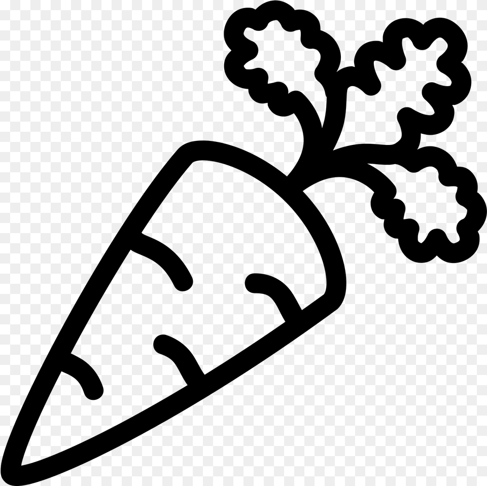 Black And White Carrot, Gray Free Png