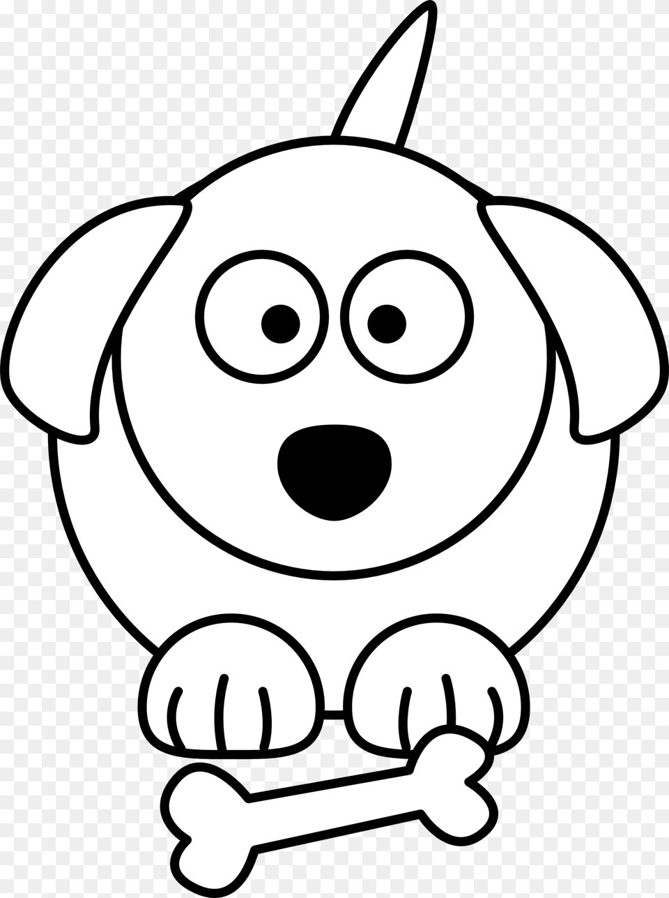 Black And White Cartoon Animals Clipart To Use Clip Art, Stencil, Face, Head, Person Free Png