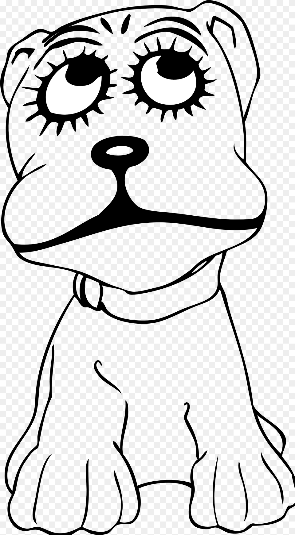 Black And White Cartoon Dog Cartoon Dog, Astronomy, Moon, Nature, Night Free Png Download