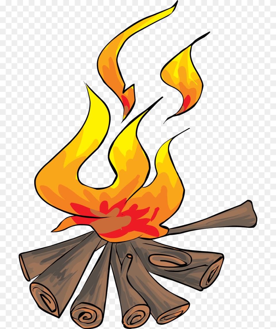Black And White Cartoon Smores, Fire, Flame, Person Png Image
