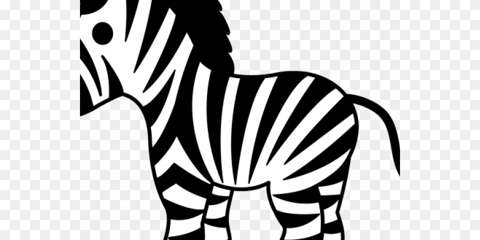 Black And White Cartoon Zebra, Stencil, Baby, Person, Animal Free Png Download