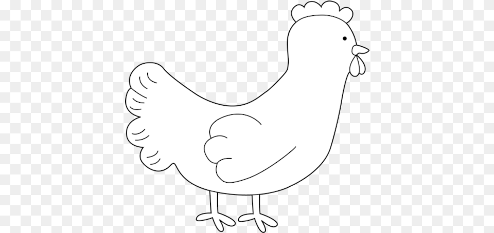 Black And White Chicken Clipart Chicken Clipart Black White, Animal, Bird, Fowl, Hen Free Transparent Png