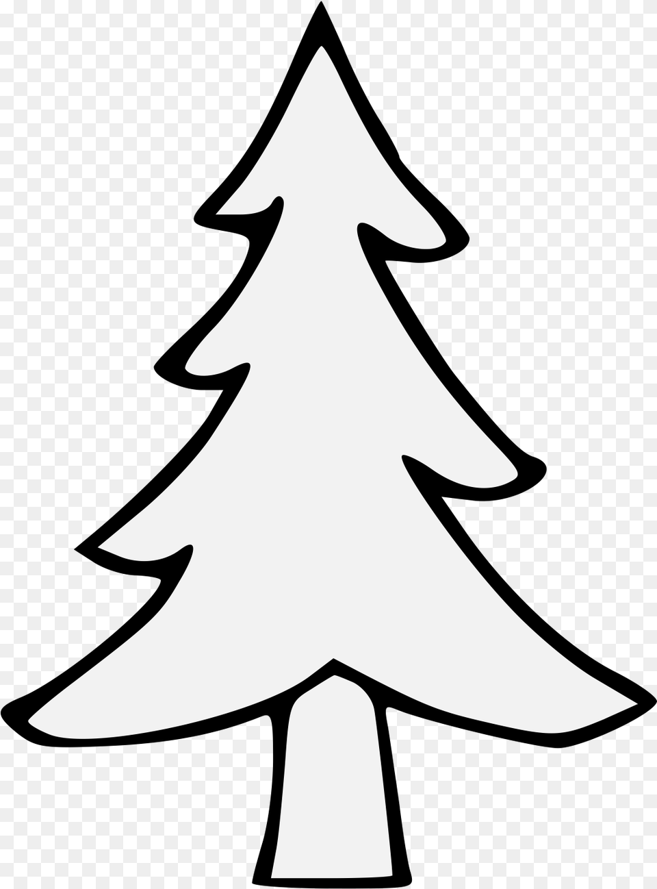 Black And White Christmas Tree Clipart, Stencil, Animal, Fish, Sea Life Free Transparent Png