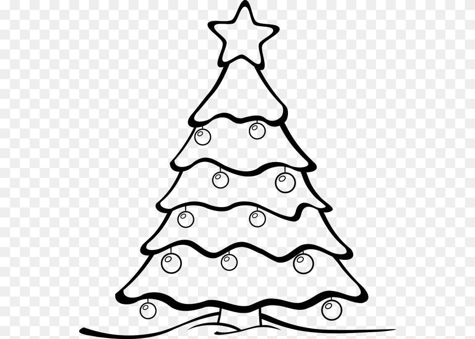 Black And White Christmas Tree Clipart Site About Children, Plant, Christmas Decorations, Festival, Christmas Tree Png