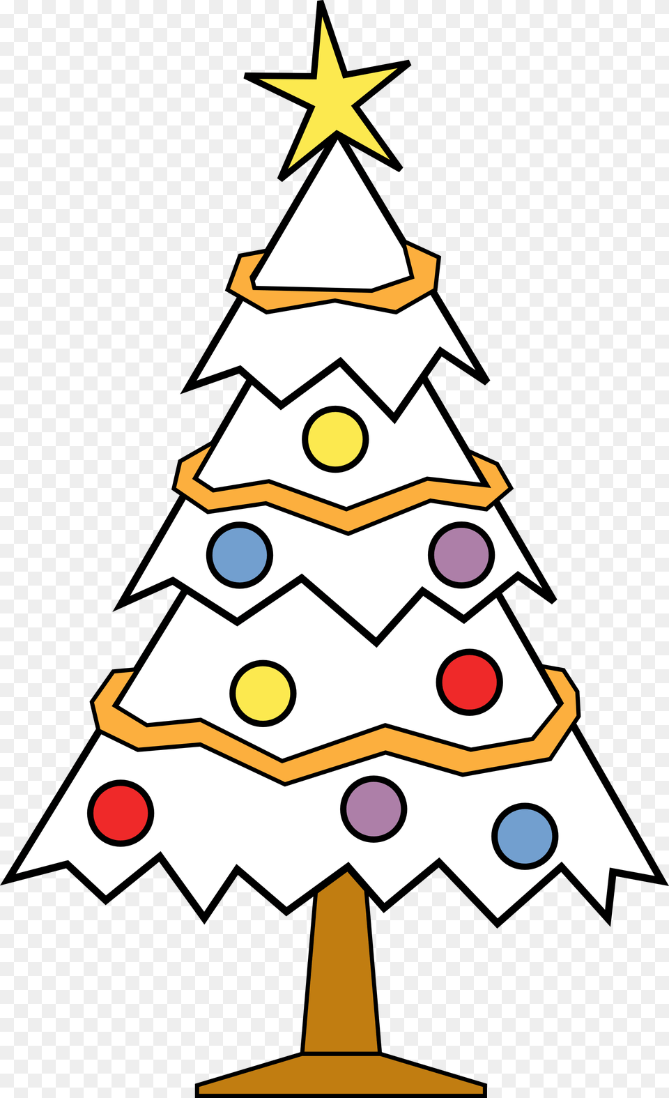 Black And White Christmas Tree Freeuse Download, Christmas Decorations, Festival, Star Symbol, Symbol Free Png