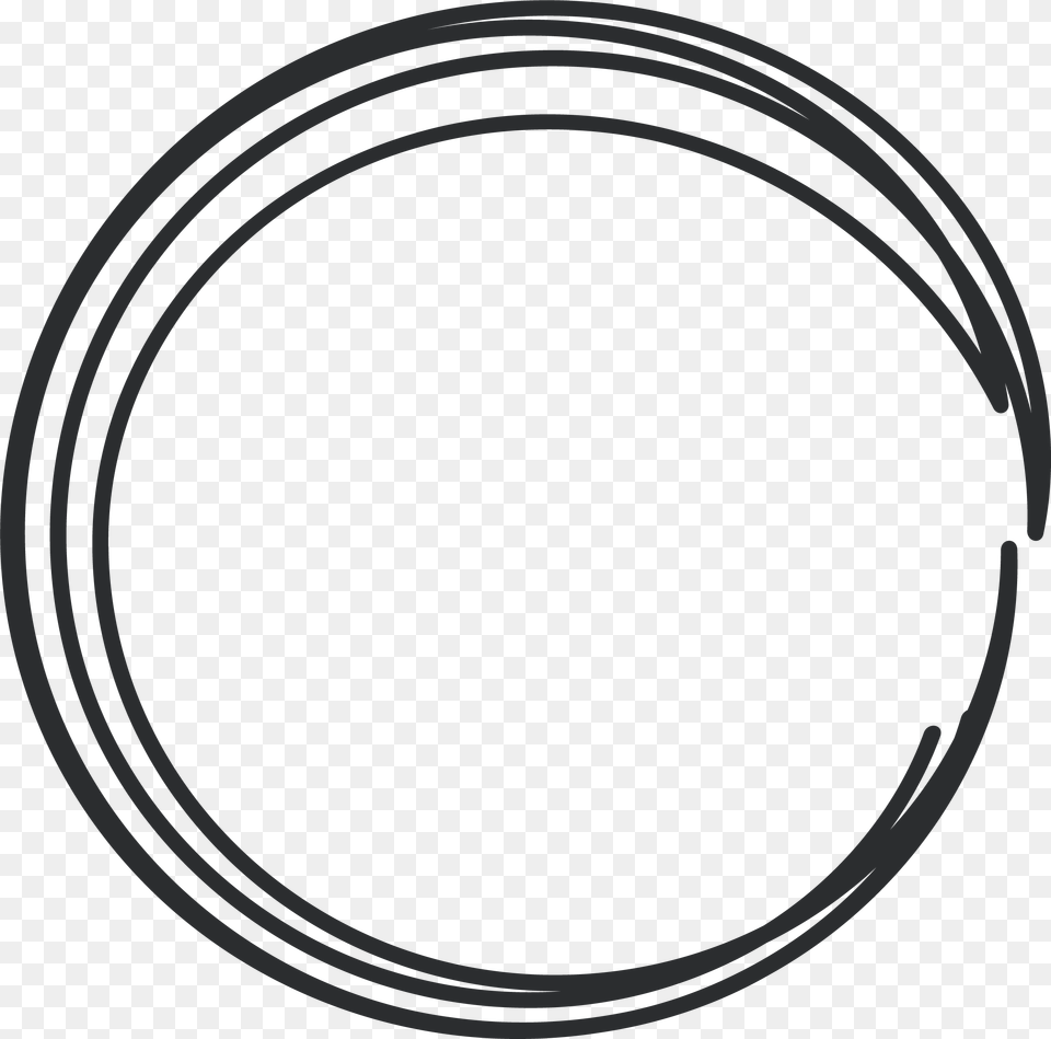 Black And White Circle Rim Area Pattern Circulo Blanco Borde Negro, Oval, Hoop Png