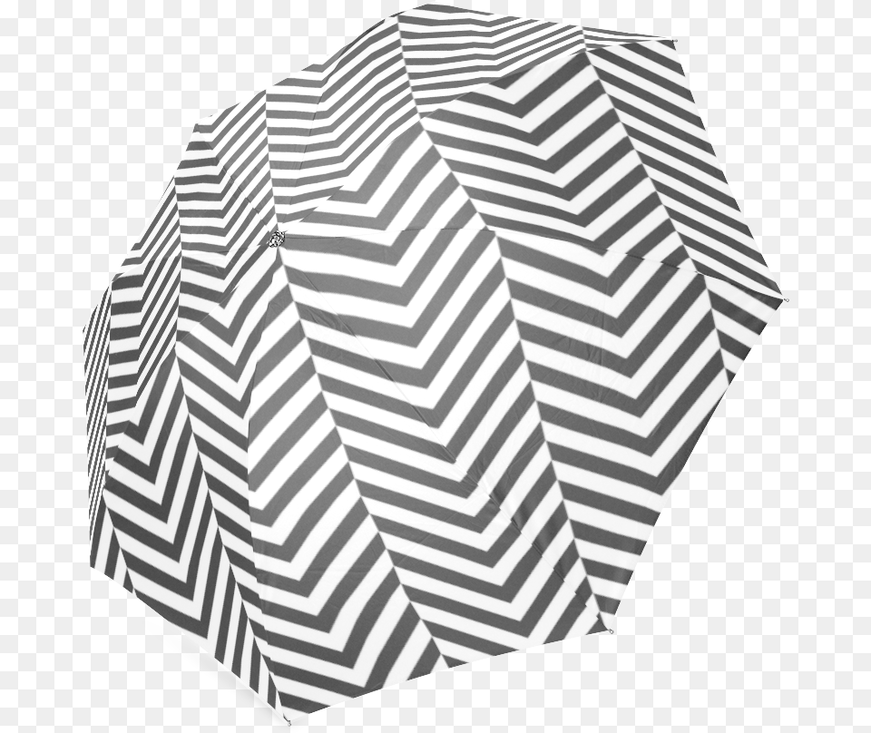 Black And White Classic Chevron Pattern Foldable Umbrella Verzerrte Wahrnehmung, Canopy, Accessories, Formal Wear, Tie Free Png