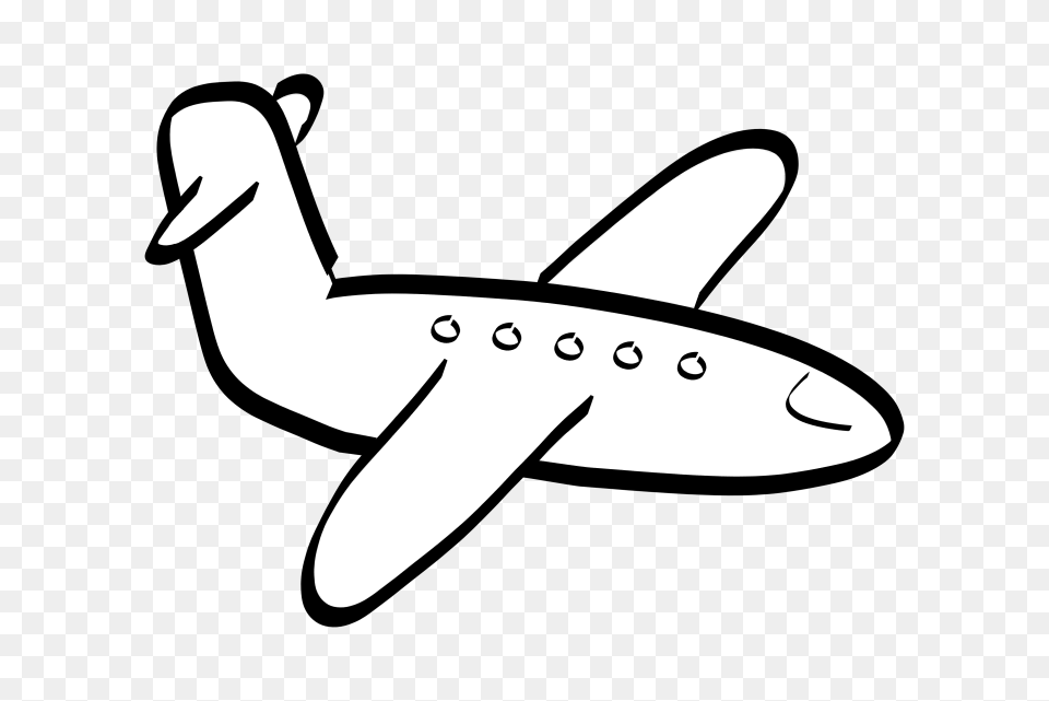 Black And White Clip Art Airplane, Animal, Fish, Sea Life, Shark Png Image