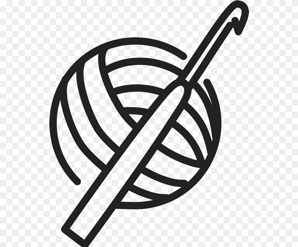 Black And White Clipart Crochet Hooks Yarn, Baseball, Baseball Bat, Sport Free Transparent Png