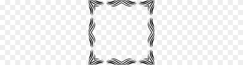 Black And White Clipart Decorative Borders Clip Art Christmas, Gray Free Png Download