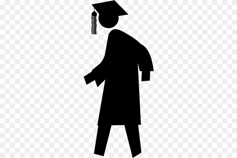 Black And White Clipart Graduation Ceremony Academic Degree, Gray Png
