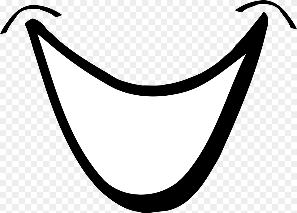 Black And White Clipart Human Mouth Smiley Laughing Mouth, Triangle Free Png Download