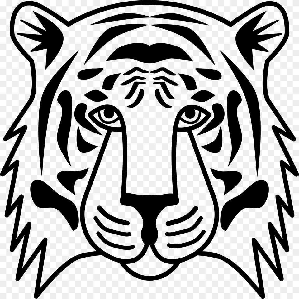 Black And White Clipart Images Of Tiger, Person, Animal, Wildlife, Mammal Free Transparent Png