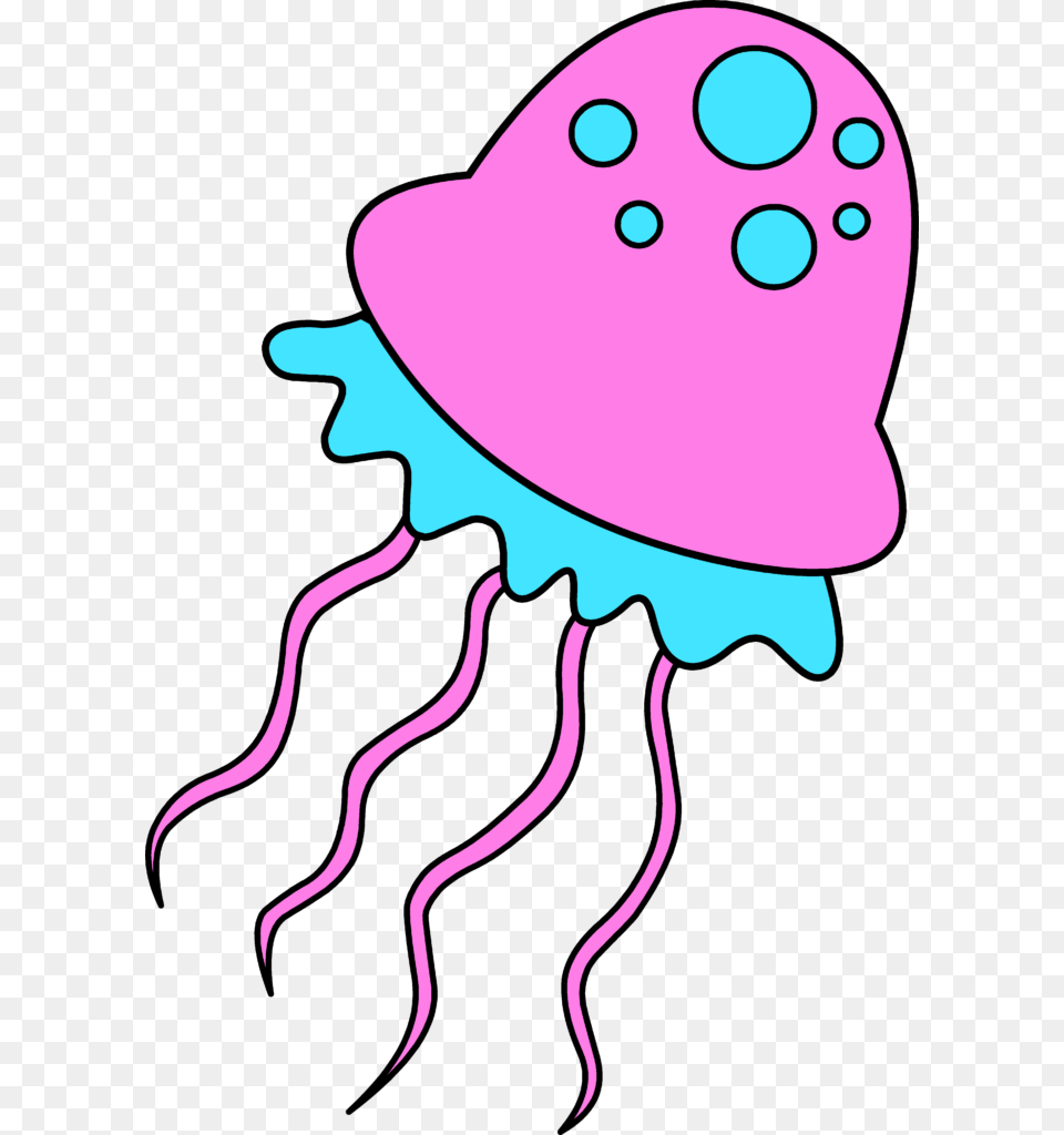 Black And White Clipart Jelly Fish Clip Art, Animal, Sea Life, Invertebrate, Jellyfish Png Image