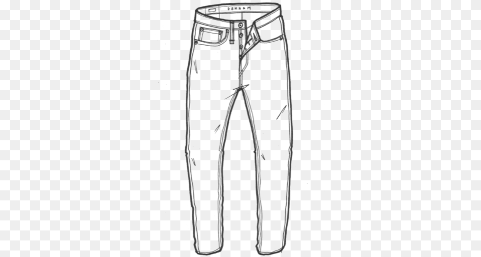Black And White Clipart Of Jeans Jeans Clipart Black And White, Clothing, Pants, Chart, Plot Free Transparent Png