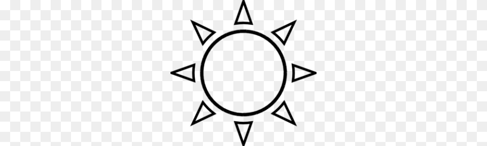 Black And White Clipart Of Sun, Gray Free Png Download
