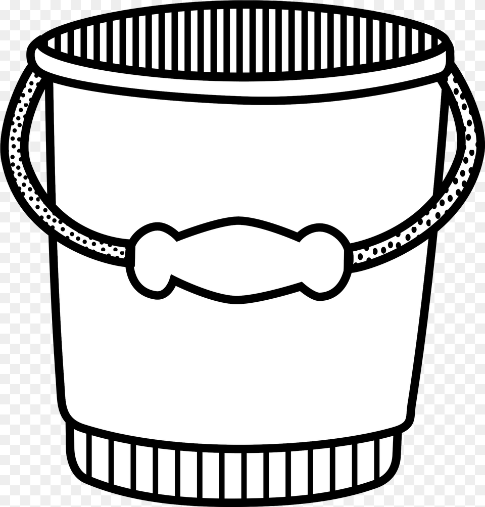 Black And White Clipart Of Water Bucket Bucket Black And White Clipart, Crib, Furniture, Infant Bed Free Png Download
