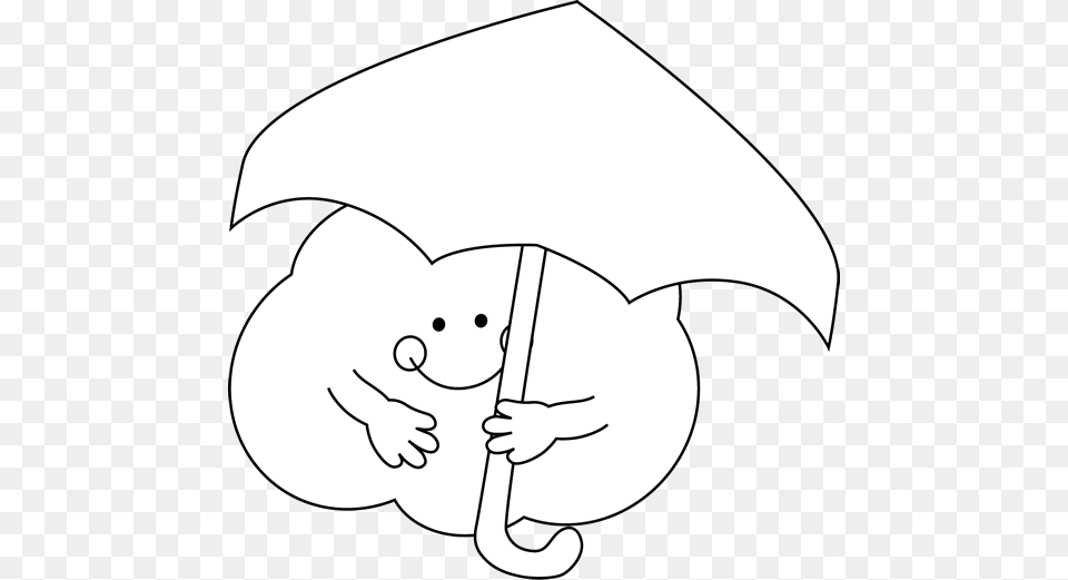 Black And White Cloud Under An Umbrella Black And White, Canopy, Animal, Fish, Sea Life Png