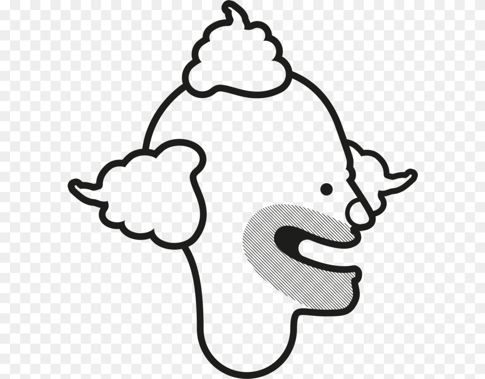 Black And White Clown Joker Drawing Line Art, Stencil, Silhouette Png Image