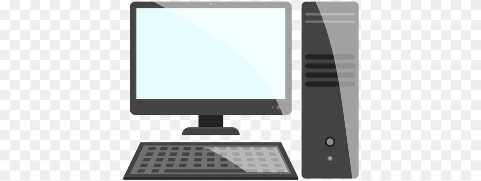 Black And White Computer Desktop Icon Desktop Computer Cartoon, Electronics, Pc, Laptop, White Board Png Image