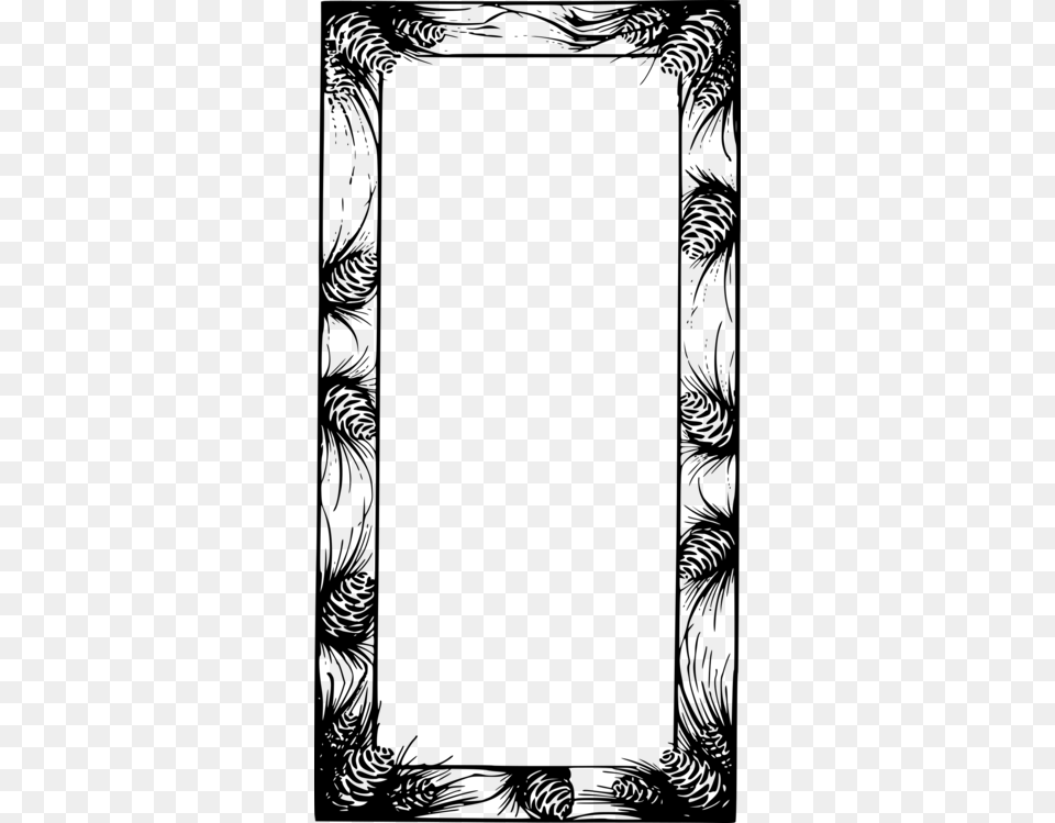 Black And White Computer Icons Flower Picture Frames Picture Frame, Gray Png