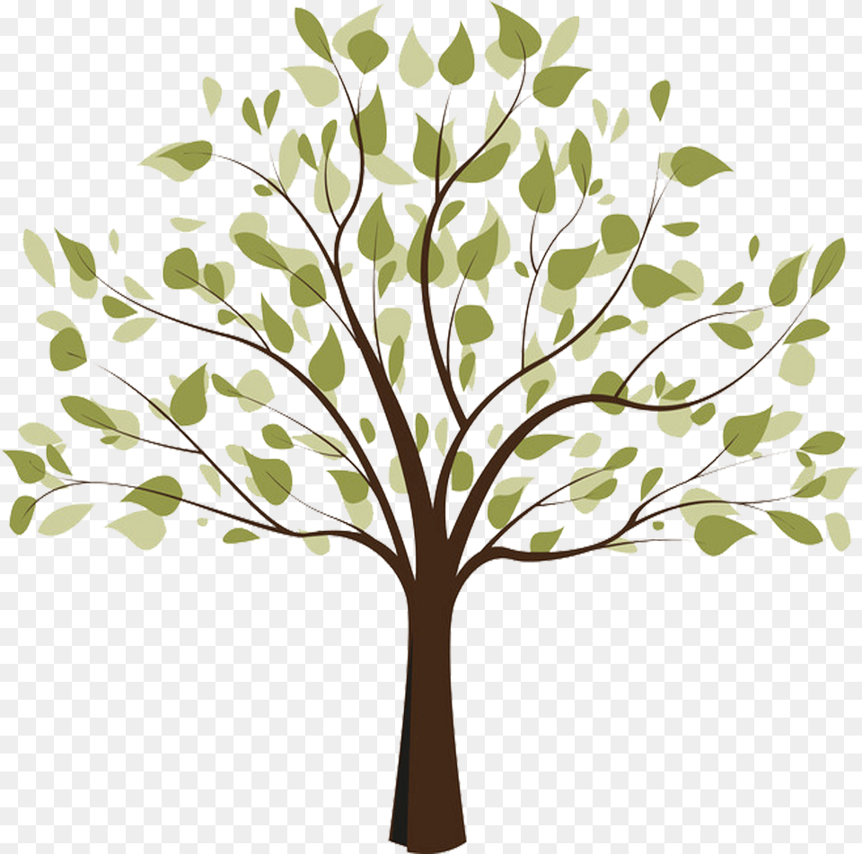 Black And White Content Clip Art Cartoon Trees, Plant, Potted Plant, Tree, Painting Free Png Download