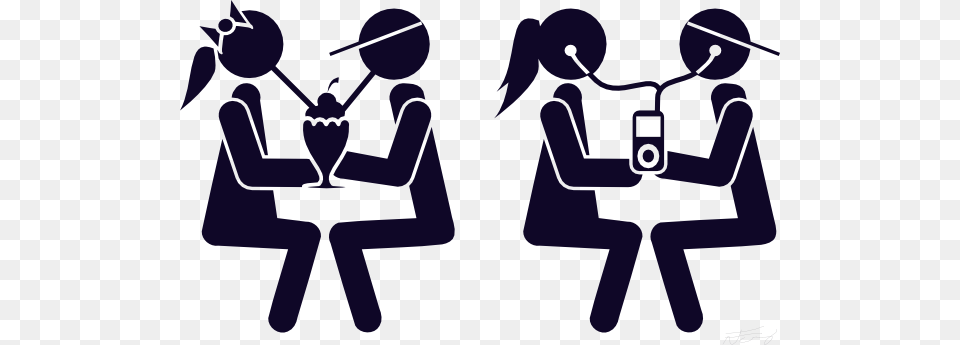 Black And White Couple Drinking Together Clip Art, People, Person, Stencil, E-scooter Free Png Download