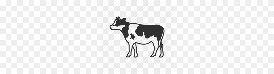 Black And White Cow Clipart, Animal, Cattle, Livestock, Mammal Free Transparent Png