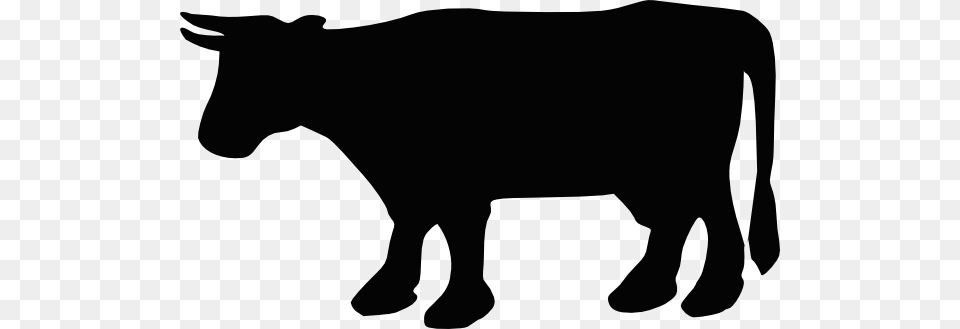 Black And White Cow Image Cow Silhouette Clip Art, Animal, Bull, Mammal, Bear Free Png