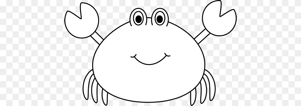 Black And White Crab Clip Art Cute Crab Clipart Black And White, Food, Seafood, Animal, Invertebrate Free Transparent Png