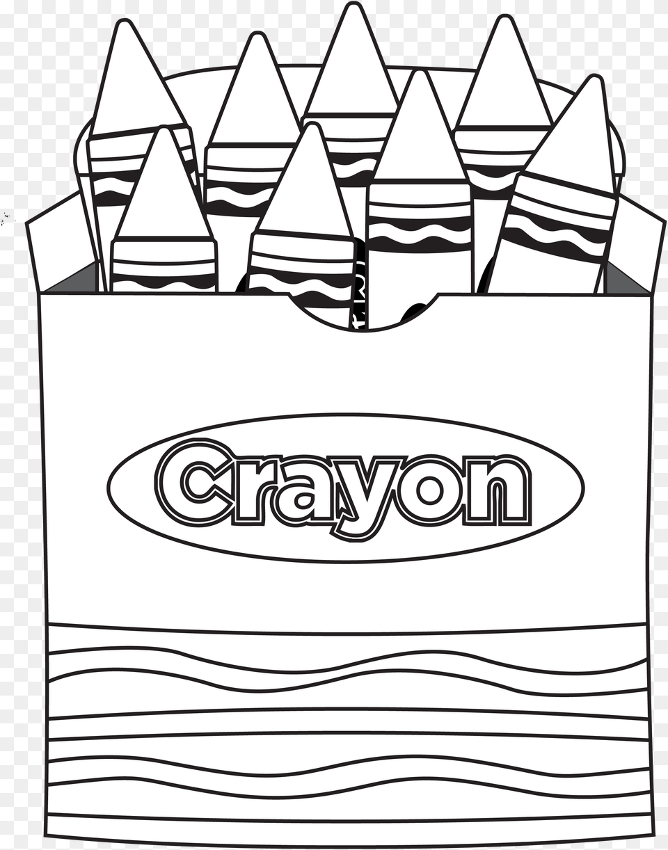 Black And White Crayon Box Clip Art Free Png