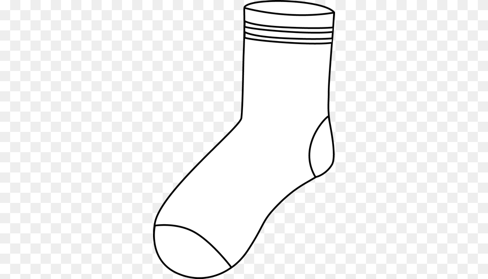 Black And White Crew Sock, Smoke Pipe, Clothing, Hosiery Free Png Download