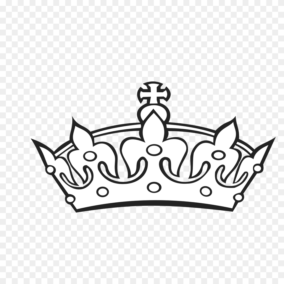 Black And White Crown Crown Clipart Black And White, Accessories, Jewelry Free Png