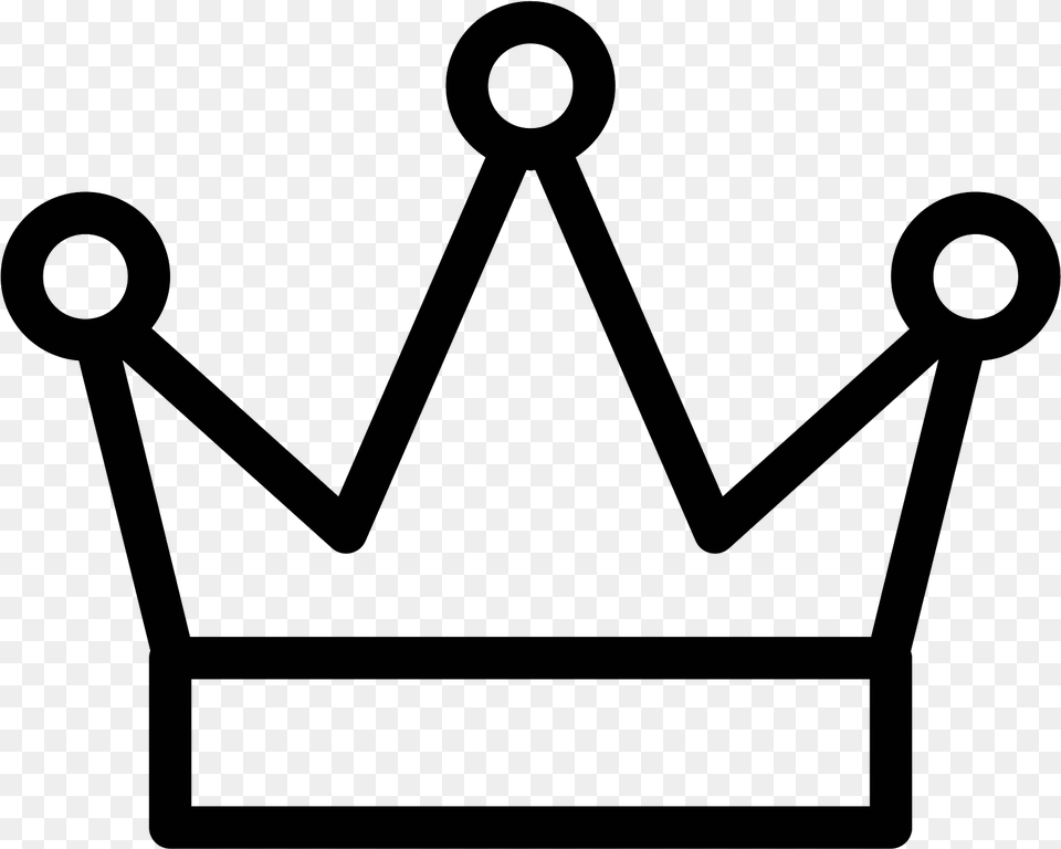 Black And White Crown Emoji Fairytale Icon, Gray Free Png